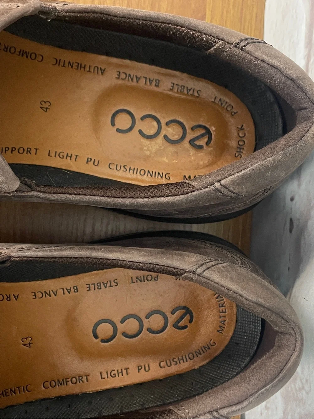 Ecco Helsinki Brown Leather Slip On Shoe Size 43/9.5